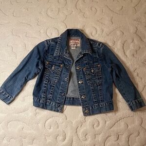True Religion Cropped Blue Denim Jacket Kids or Women’s